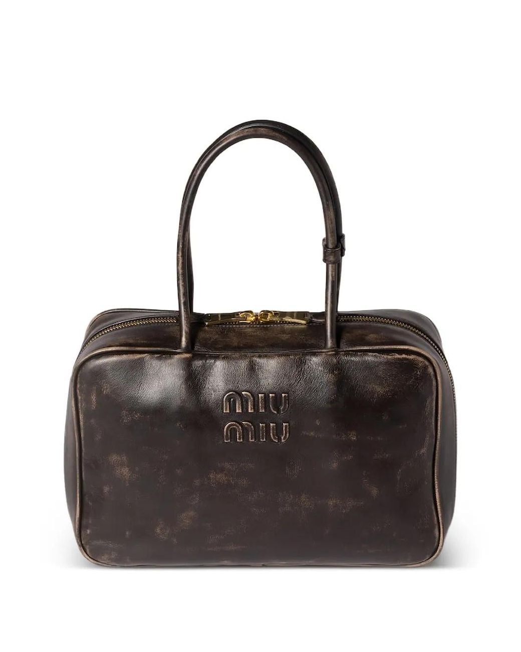 Miu Miu Black Dark Leather Handbag