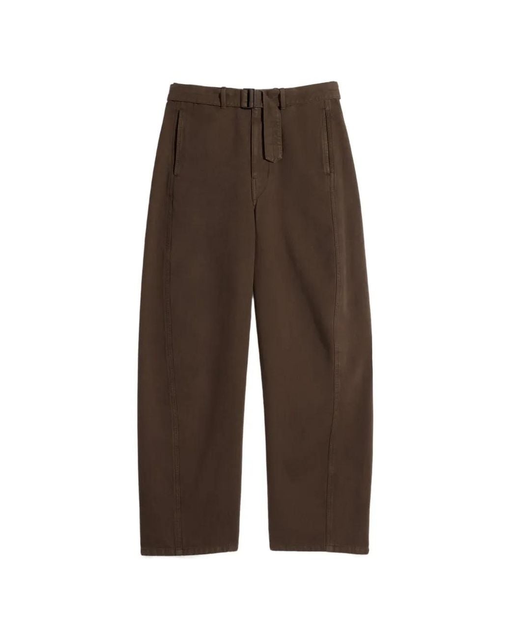 Lemaire Brown Twisted Belted Jeans