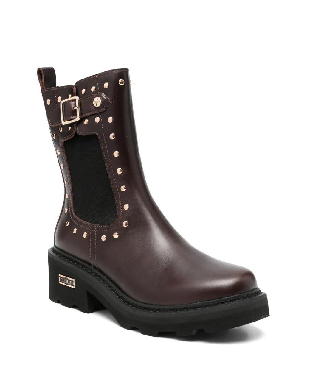 Cult Black Grace Studded Buckled Boots