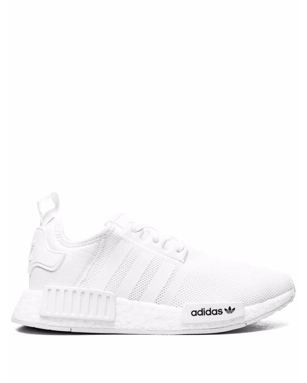 Adidas White Nmd_R1 Lace-Up Sneakers