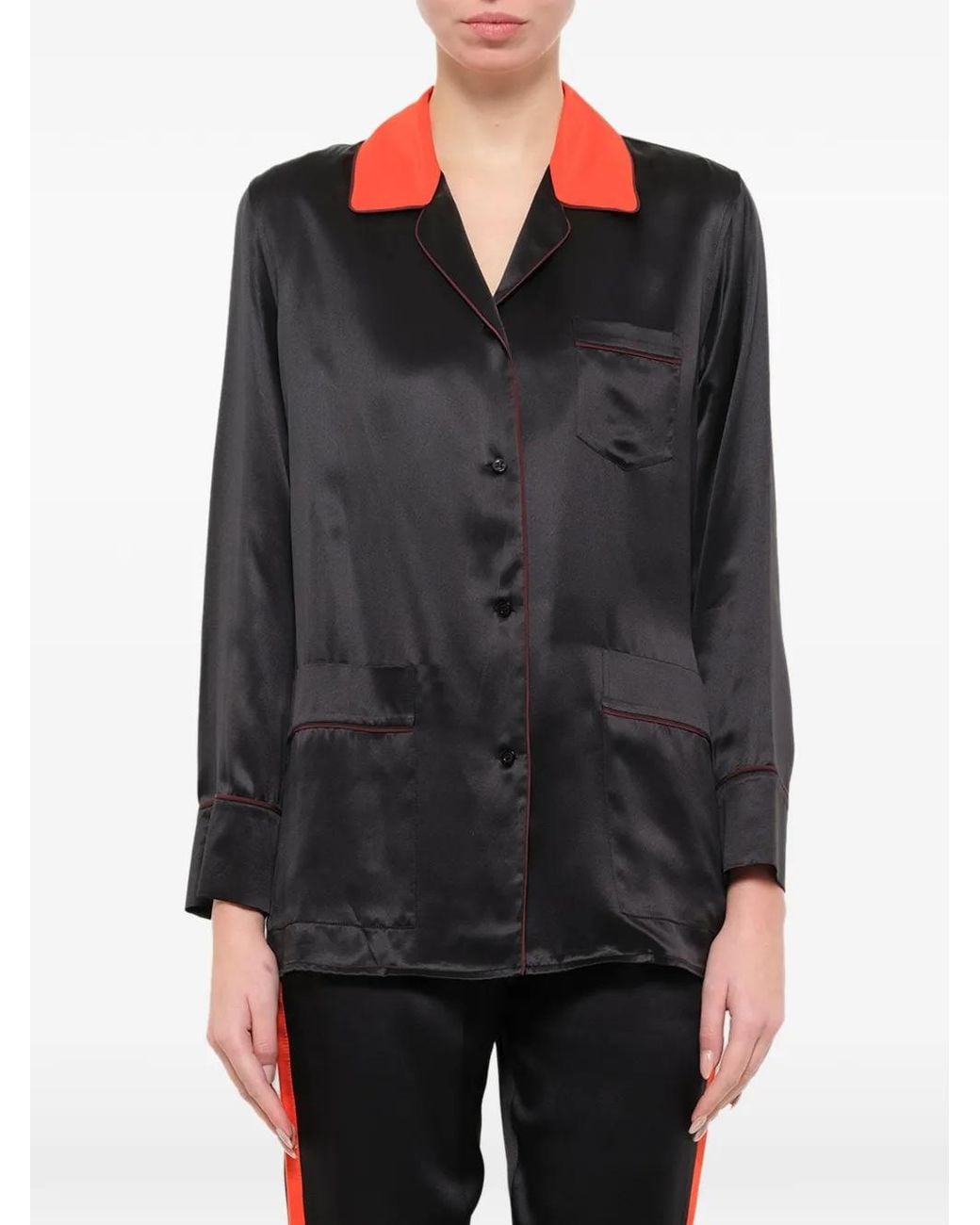 Givenchy Black Piped Long-Sleeve Shirt