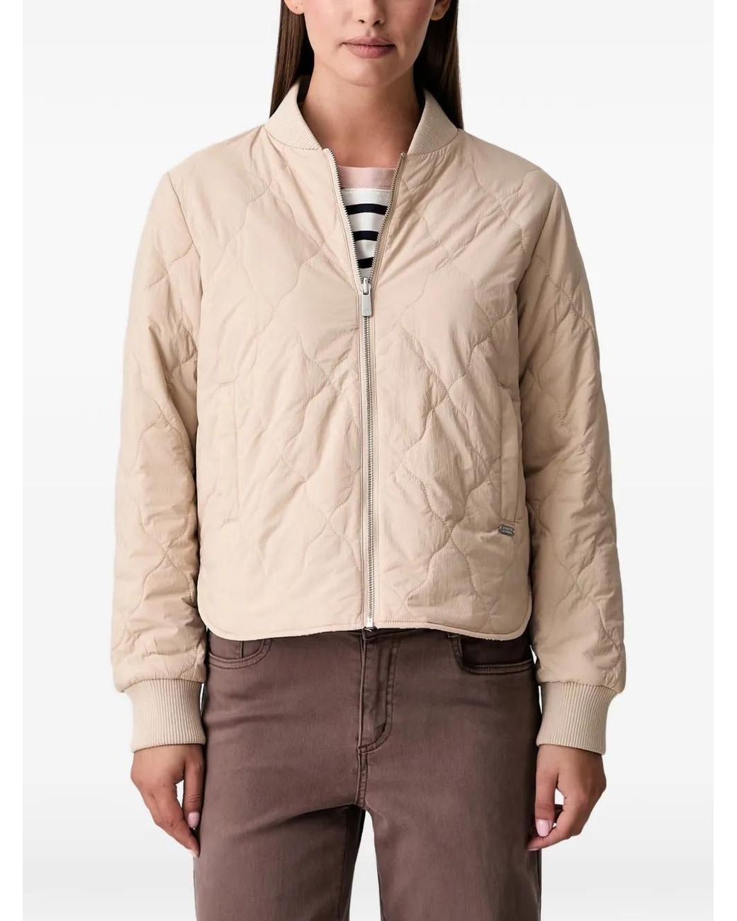 Scotch & Soda Natural Reversible Quilted Bomber Jacket