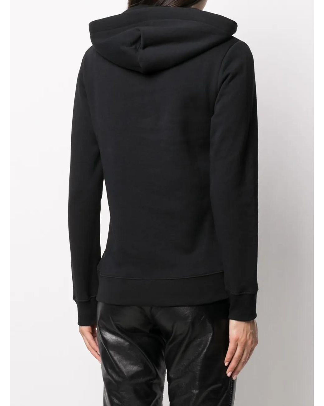 Rabanne Black Logo-Print Drawstring Hoodie