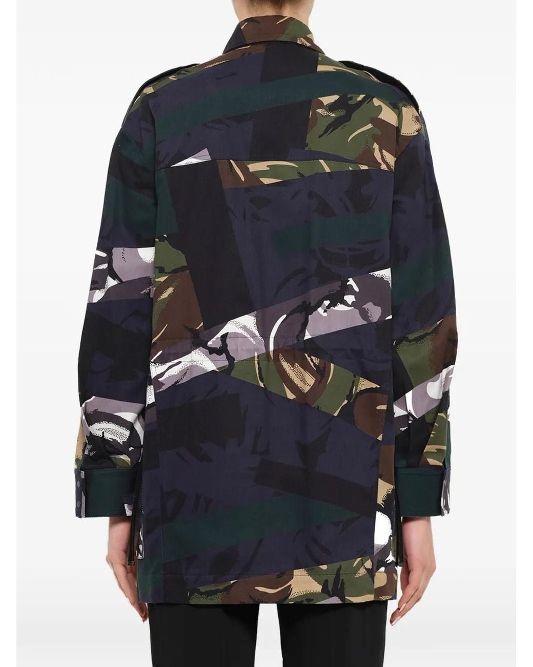 KENZO Blue Camouflage-Print Coat