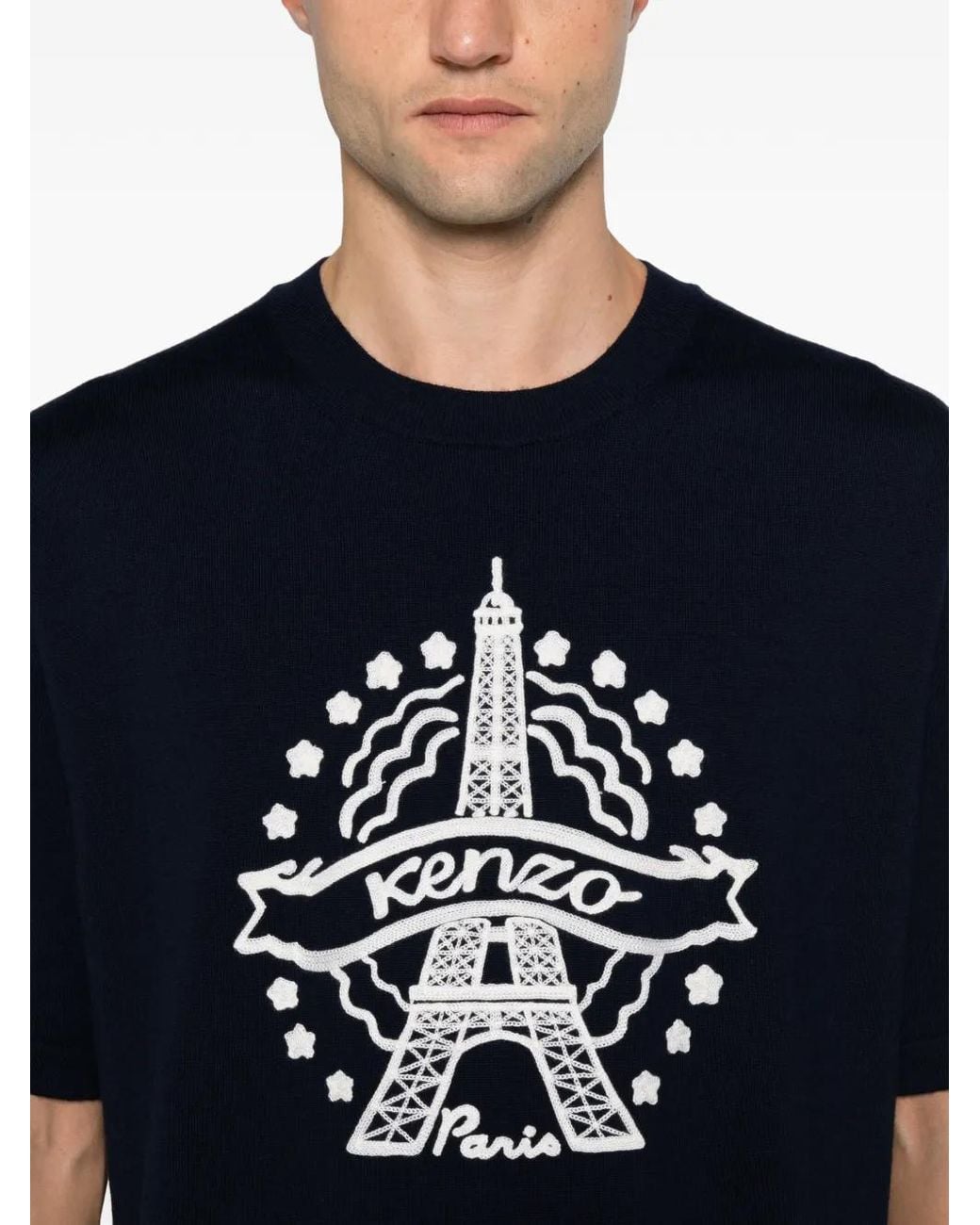 Camiseta Con Torre Eiffel KENZO de hombre de color Blue