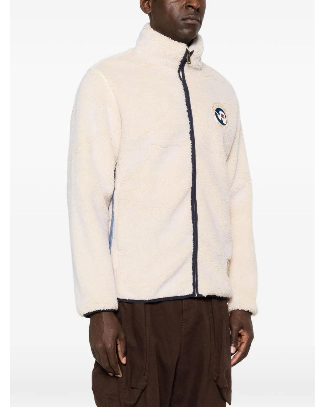 Napapijri Natural Logo-Patch Fleece Jacket for men