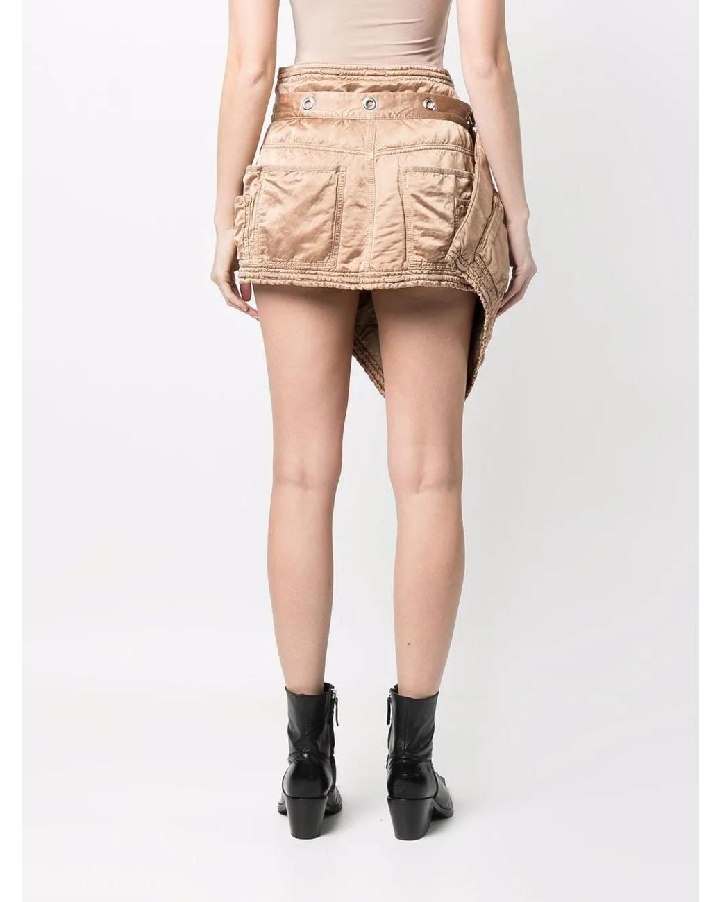 DIESEL Multicolor Asymmetric Drape Mini Skirt