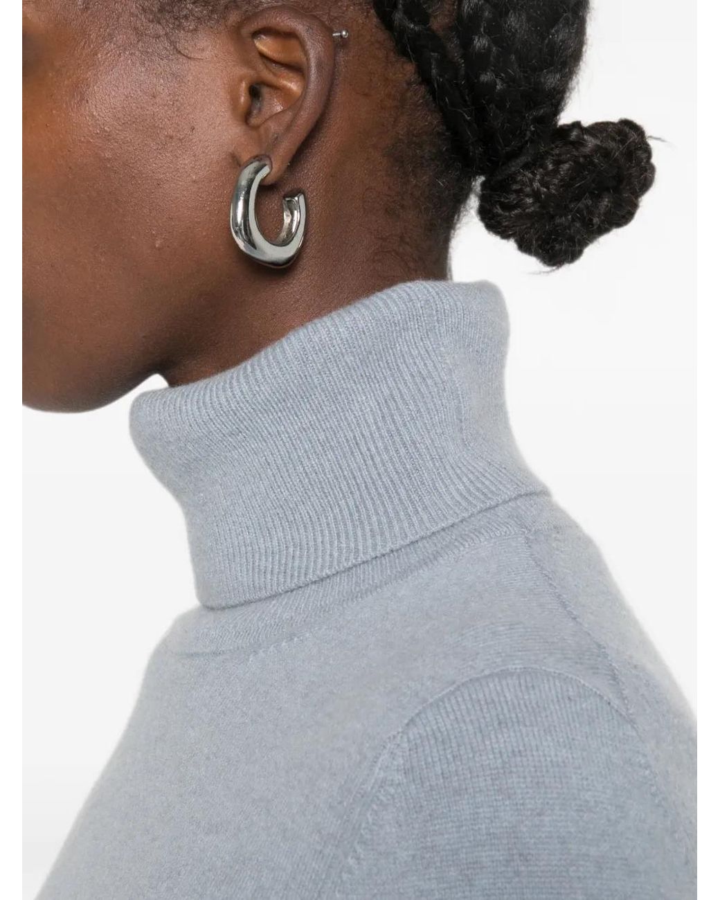Bompard Blue Roll-Neck Cashmere Sweater