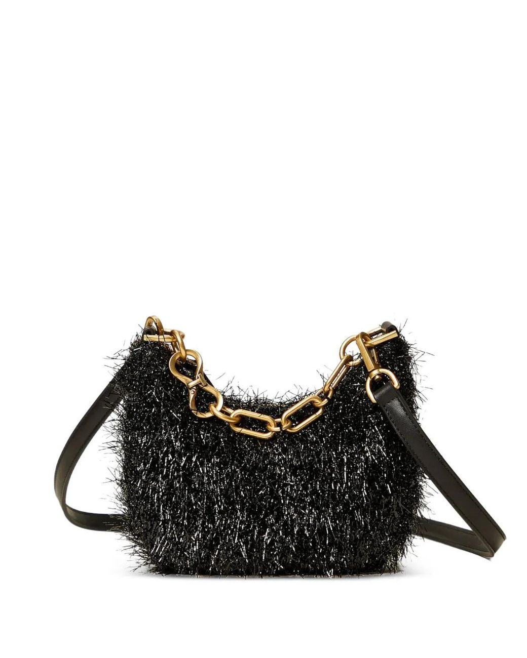 Twinset Black Mini Sac Croissant Avec Lurex Et Chaîne