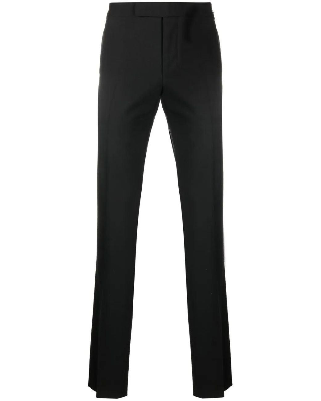 Tom Ford Black Shelton Wool Tailored Trousers for men