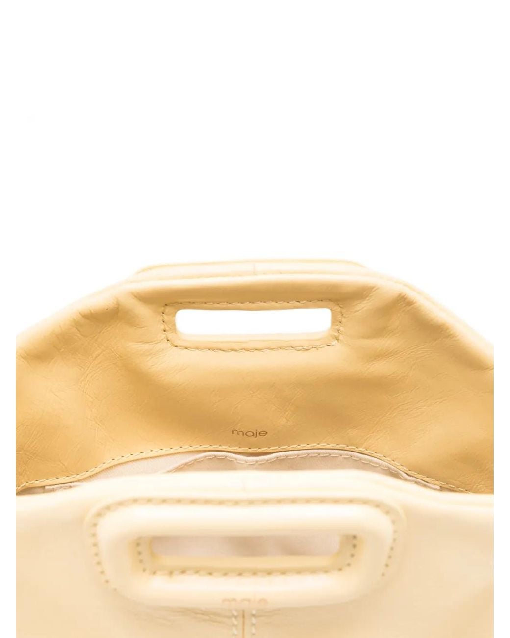 Maje Natural Matte Crackle Miss M Mini Bag