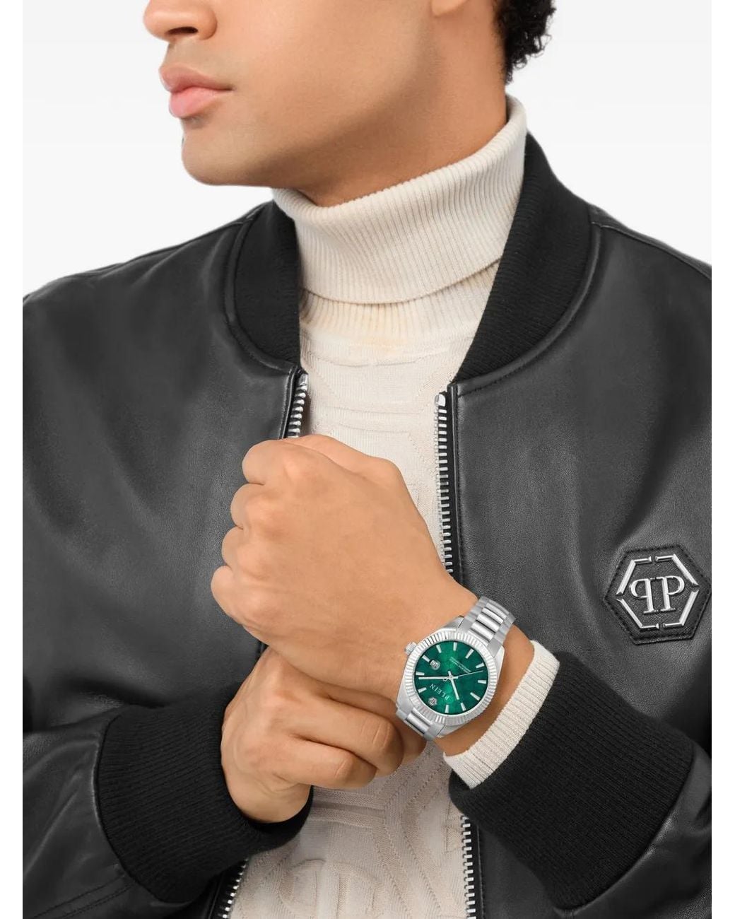 Philipp Plein Green Date Superlative 40Mm Watch for men