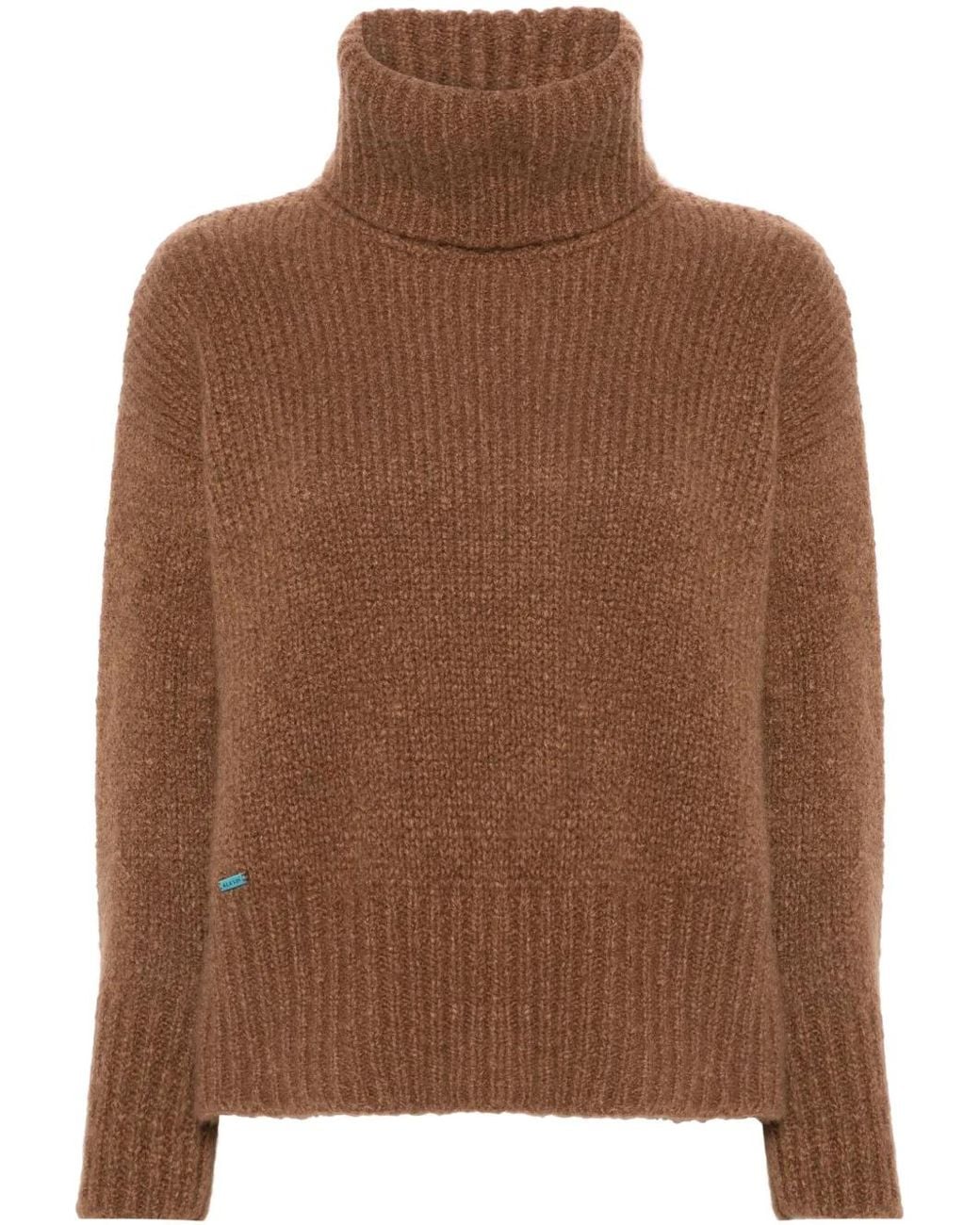 Alanui Brown Finest Roll-Neck Jumper