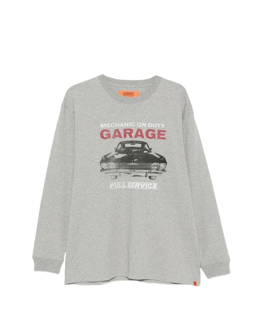 Universal Overall Gray Graphic-Print Long-Sleeve T-Shirt for men