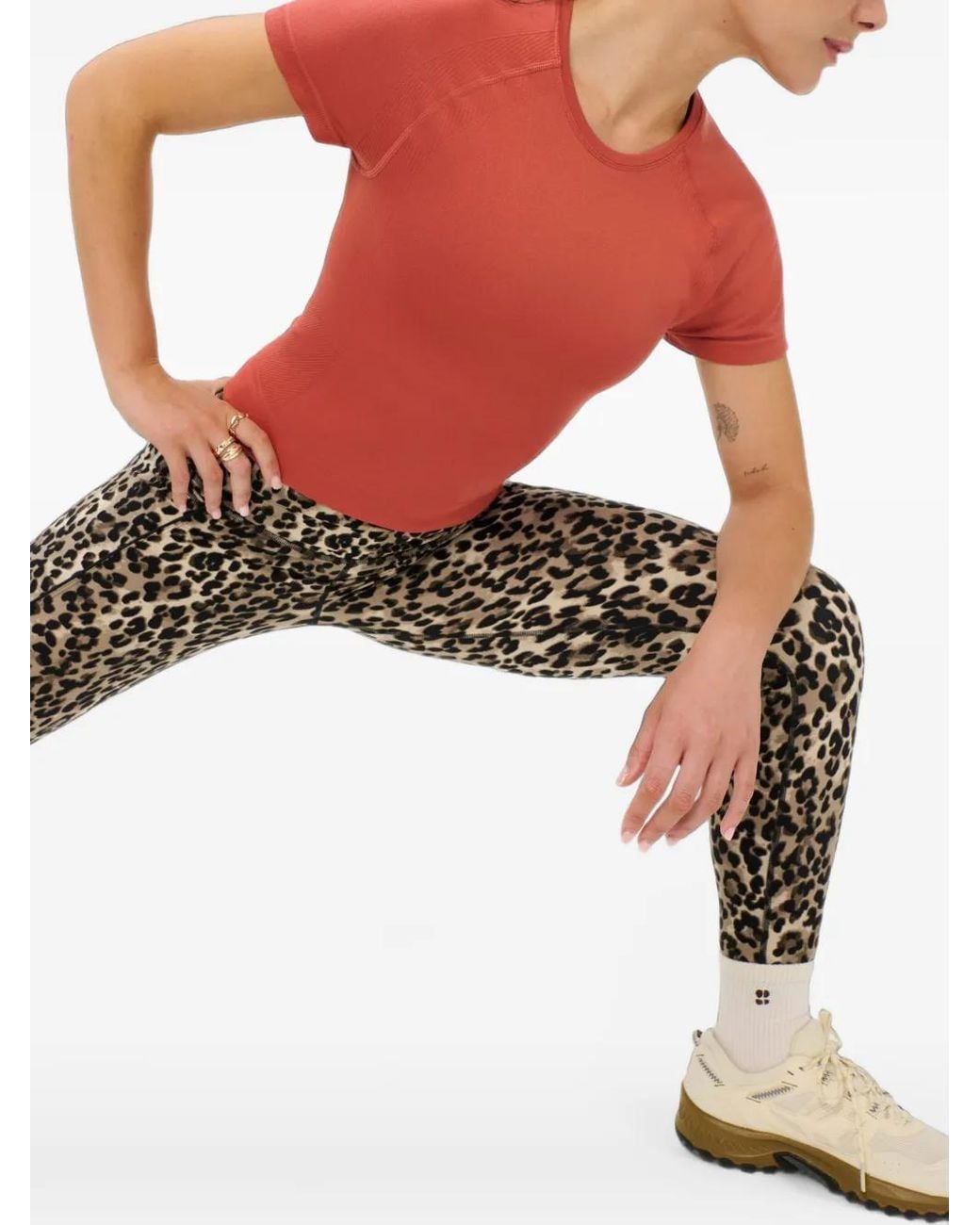 Sweaty Betty Red Raglan-Sleeve T-Shirt