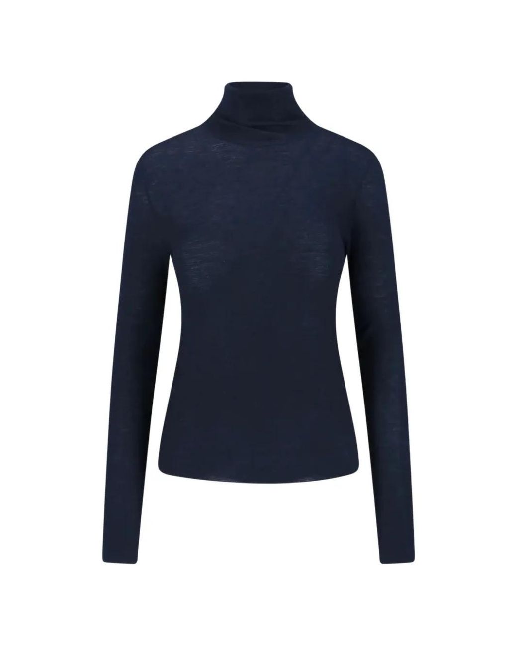 Lisa Yang Blue Lory Ribbed-Knit Roll-Neck Sweater