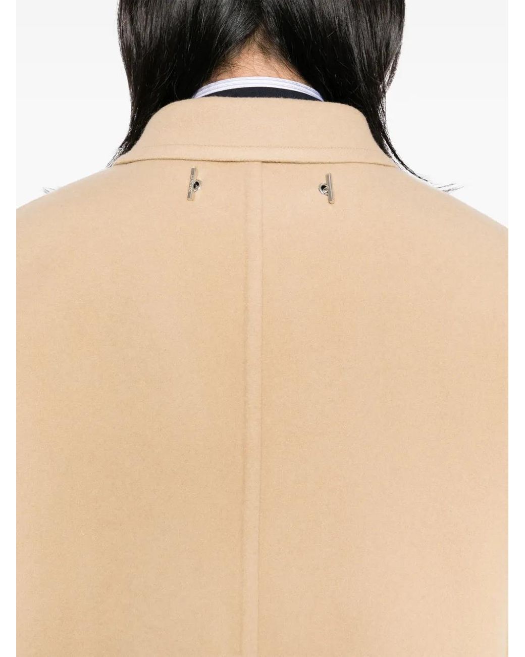 Lanvin Natural Single-Breasted Coats for men