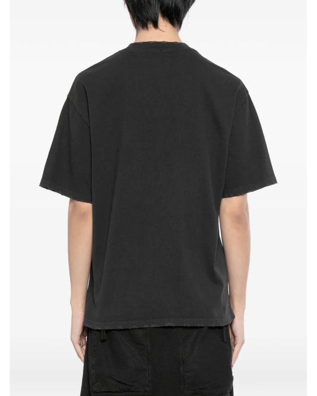 WARMAN Black Graphic-Print T-Shirt for men