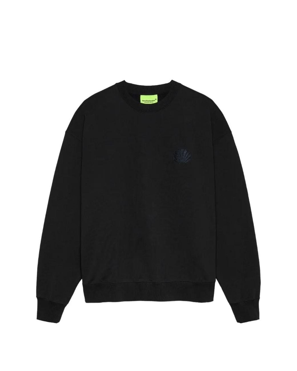 New Amsterdam Black Logo-Embroidered Sweater for men
