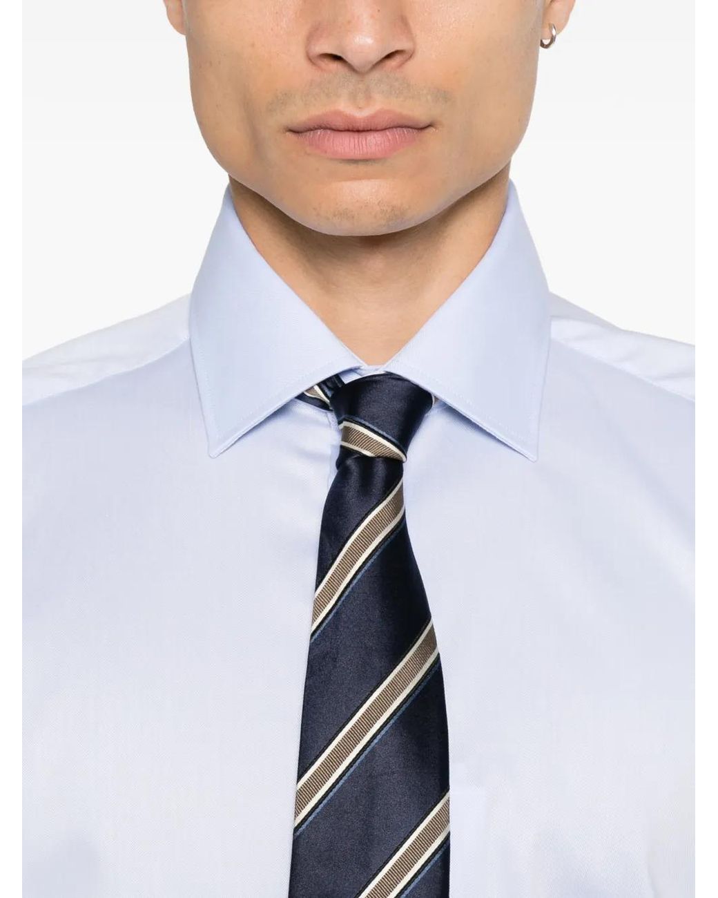 Sand White Gordon Long-Sleeve Button-Down Shirt for men
