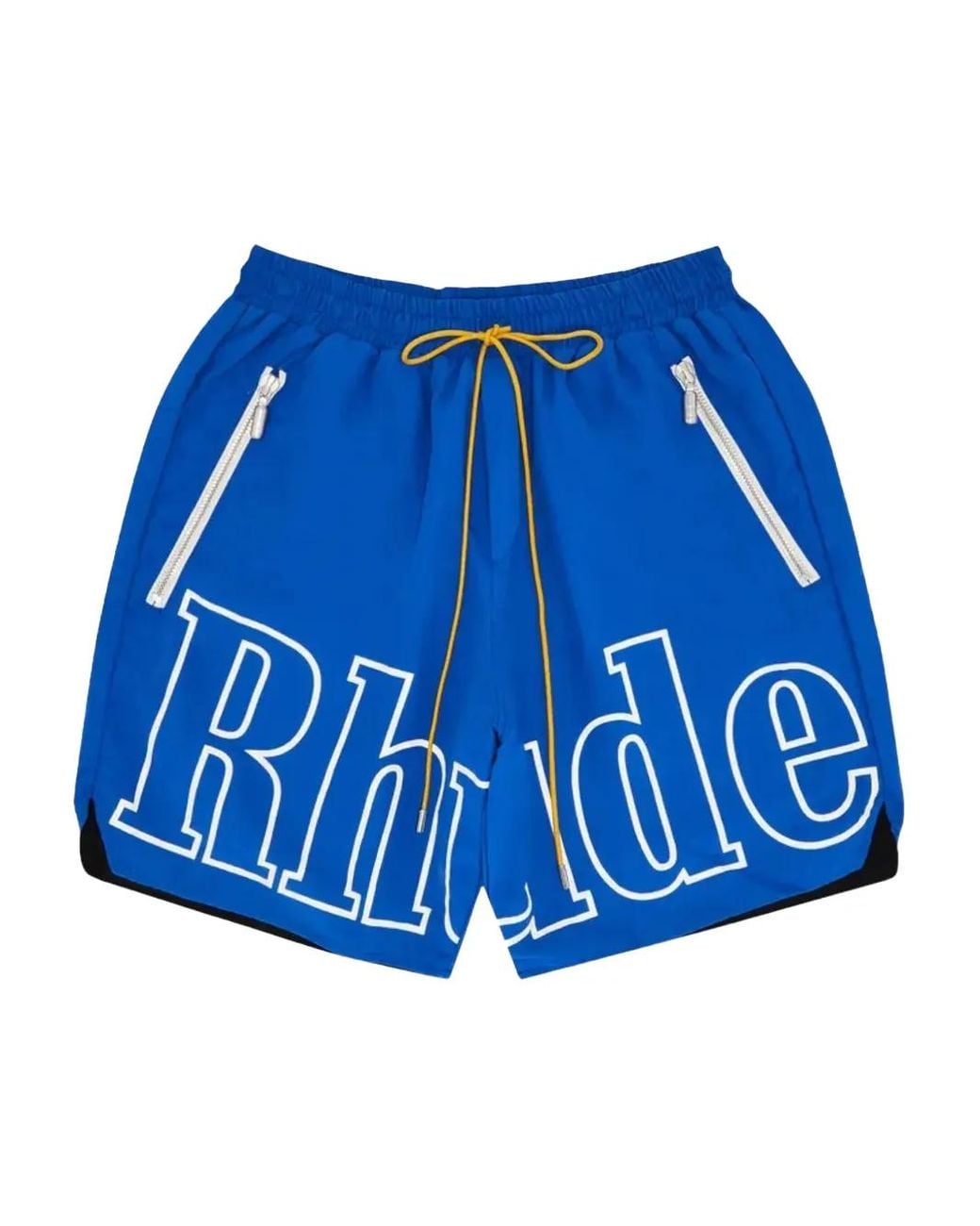 Rhude Blue Logo-Print Swim Shorts for men