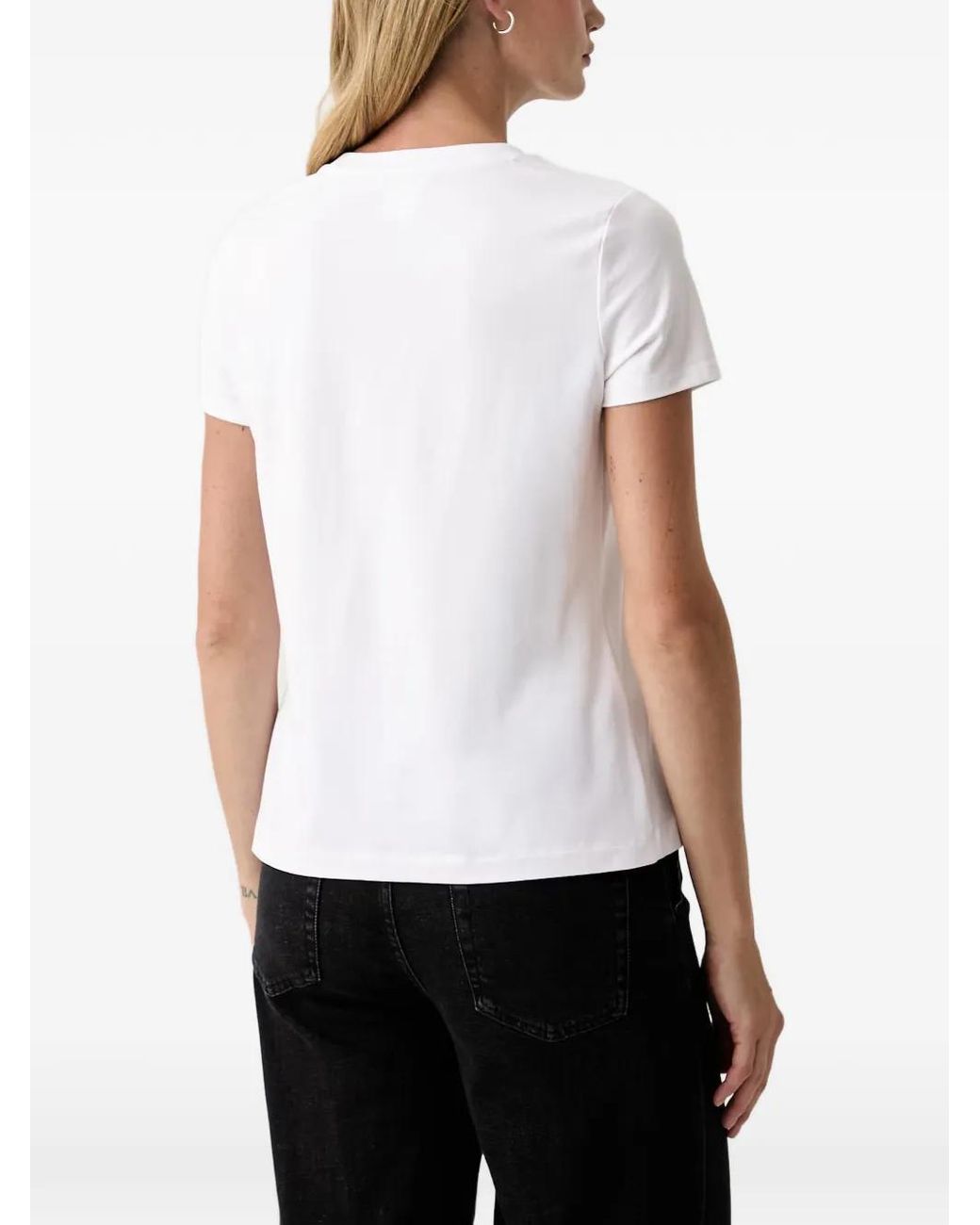DKNY White Graphic-Print T-Shirt