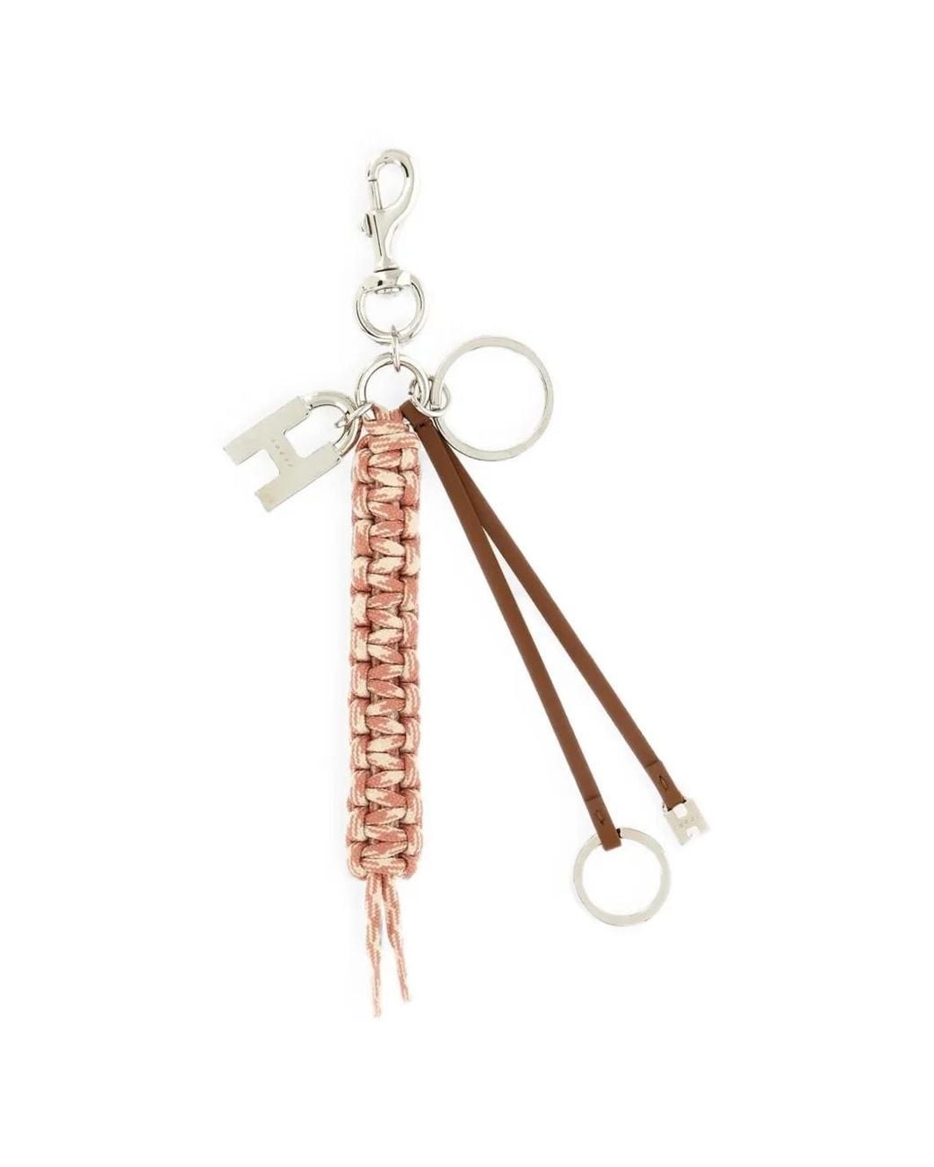 Hogan White Key-Holder Pendant