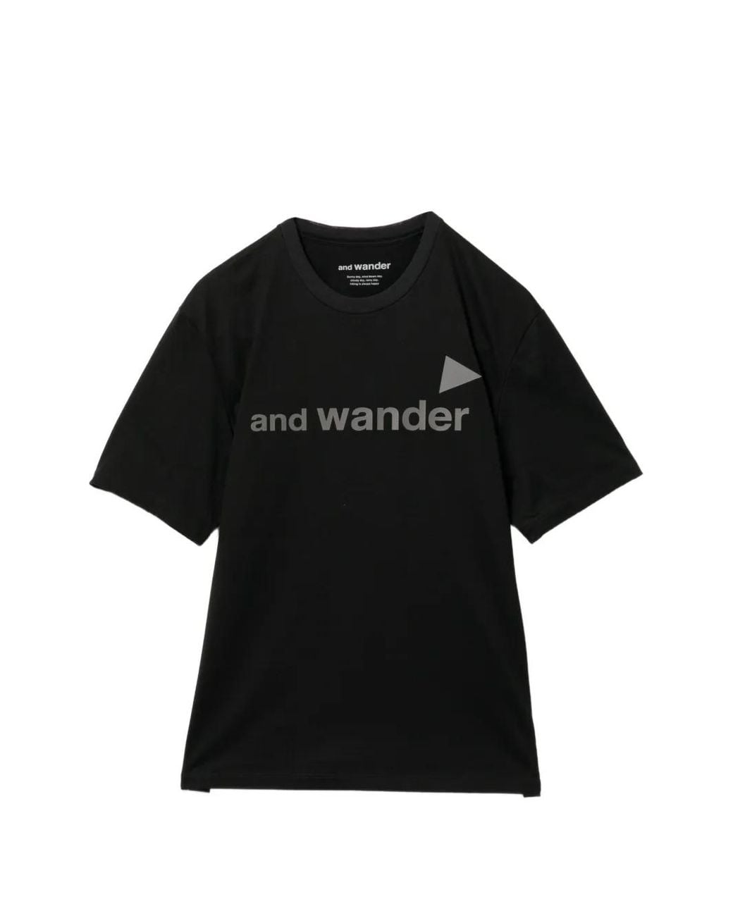 And Wander Black Logo T-Shirt for men