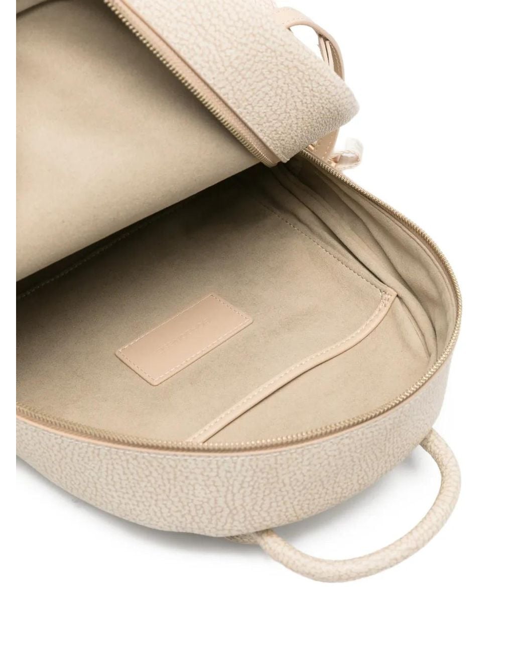 Borbonese Natural Medium Top-Handle Backpack