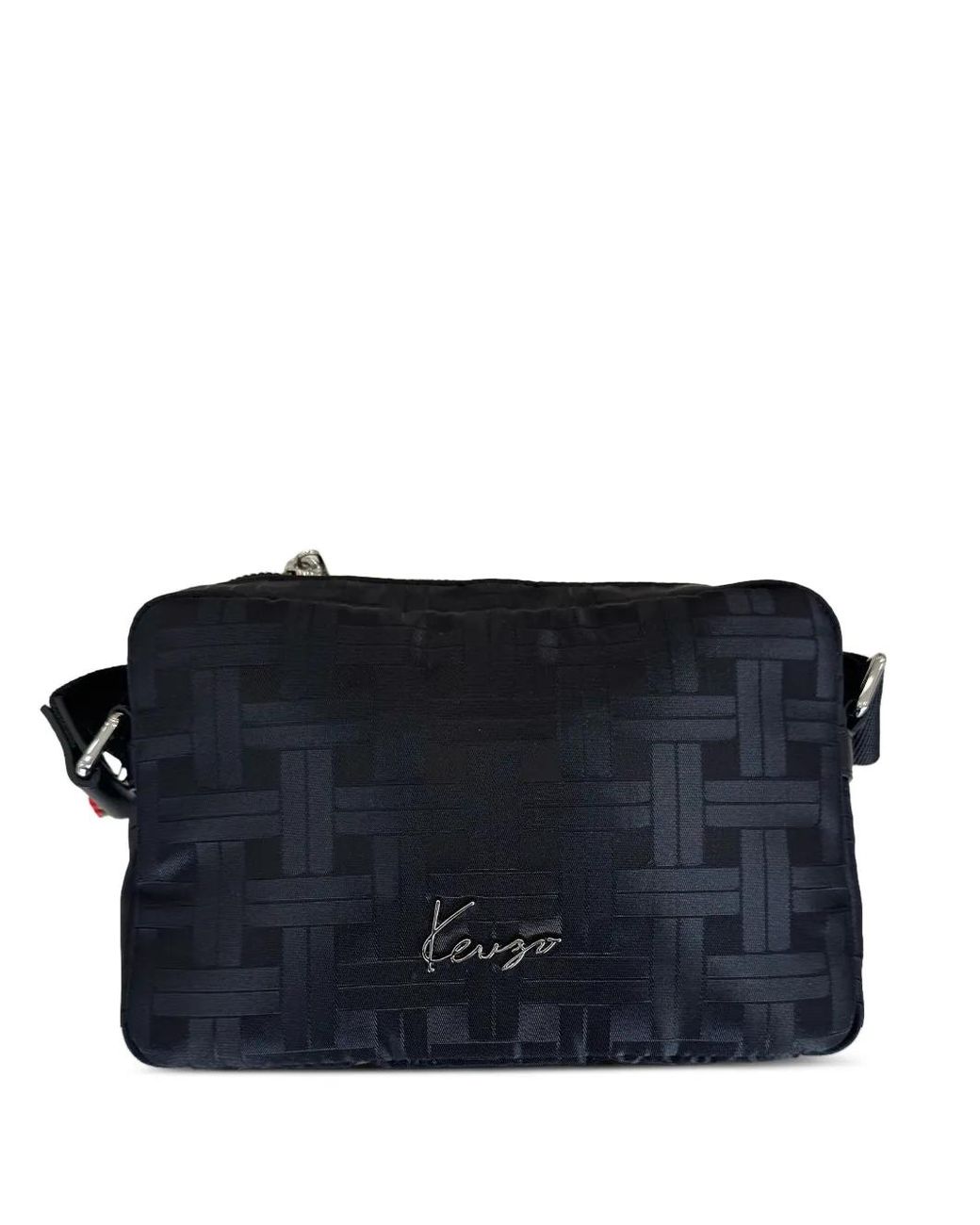 KENZO Blue Logo-Plaque Shoulder Bag for men