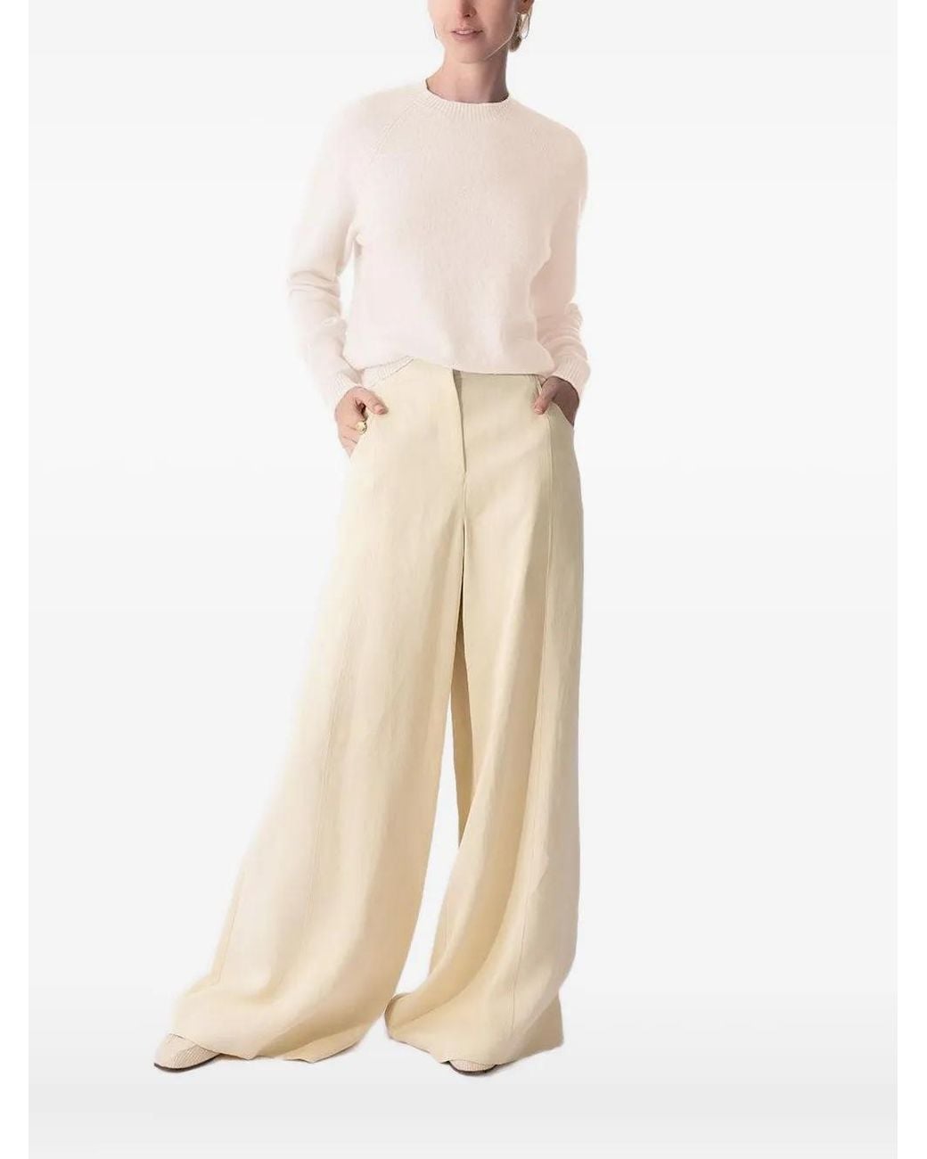 Minnie Rose Natural Crew-Neck Sweater