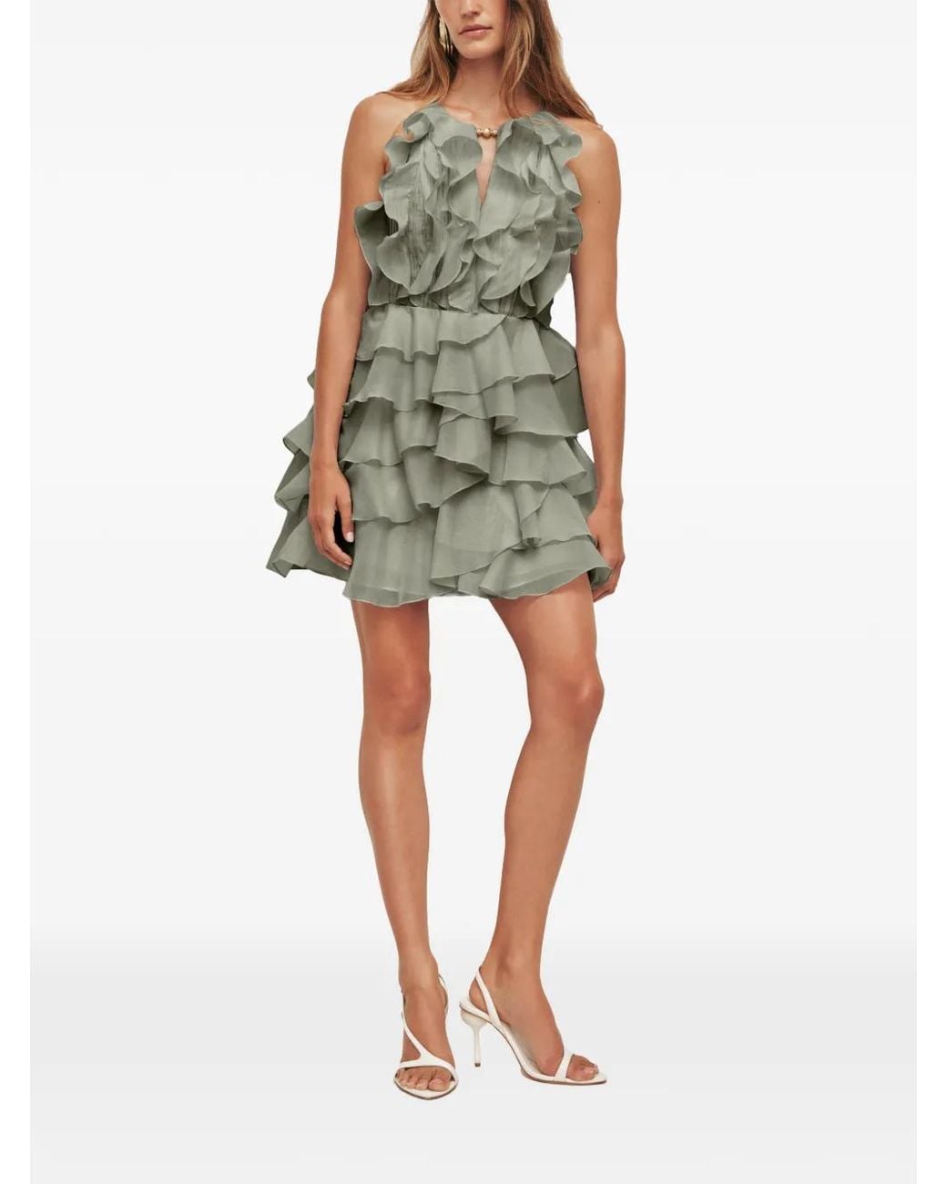 Aje. Gray Cleo Mini Dress