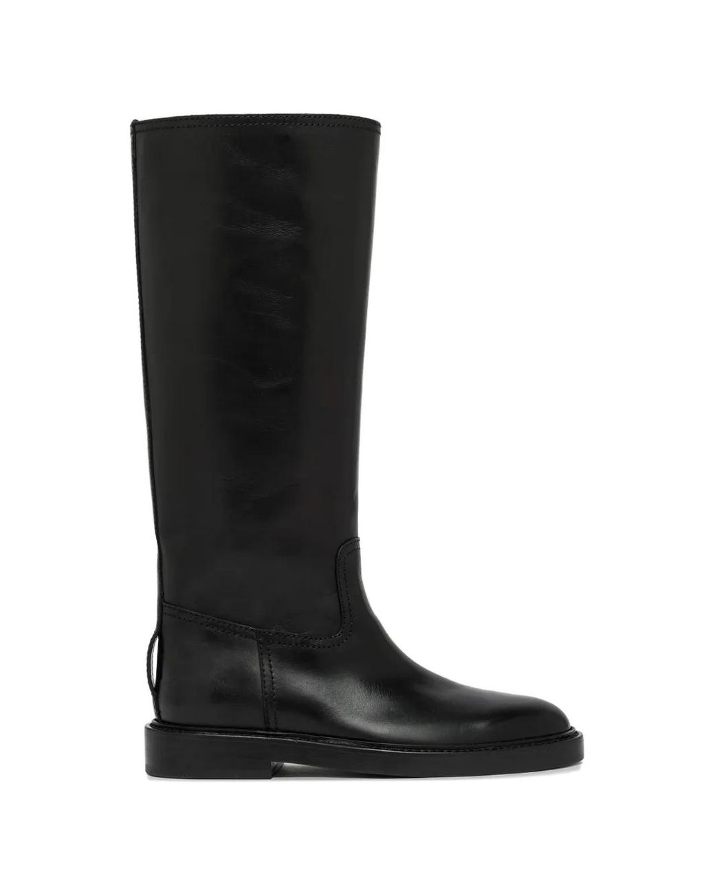 Buttero Black Laydee Buckle-Strap Knee-High Boots