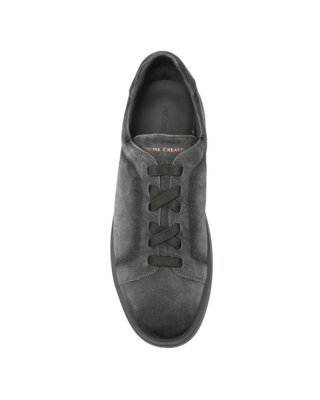 Officine Creative Gray Suede Lace-Up Sneakers for men