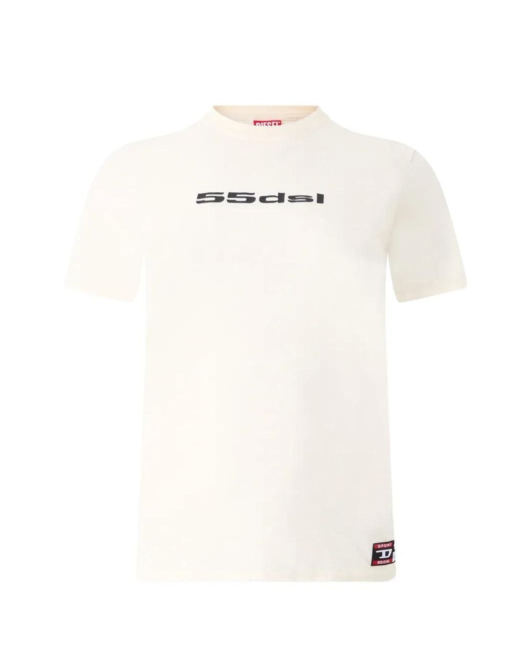 DIESEL White Logo-Print Short-Sleeve T-Shirt
