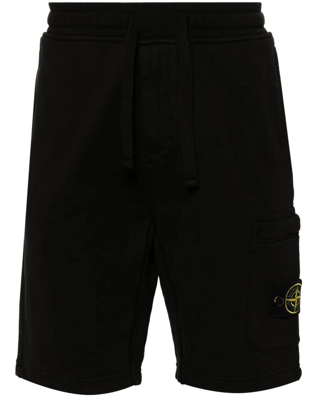 Stone Island Black Shorts for men