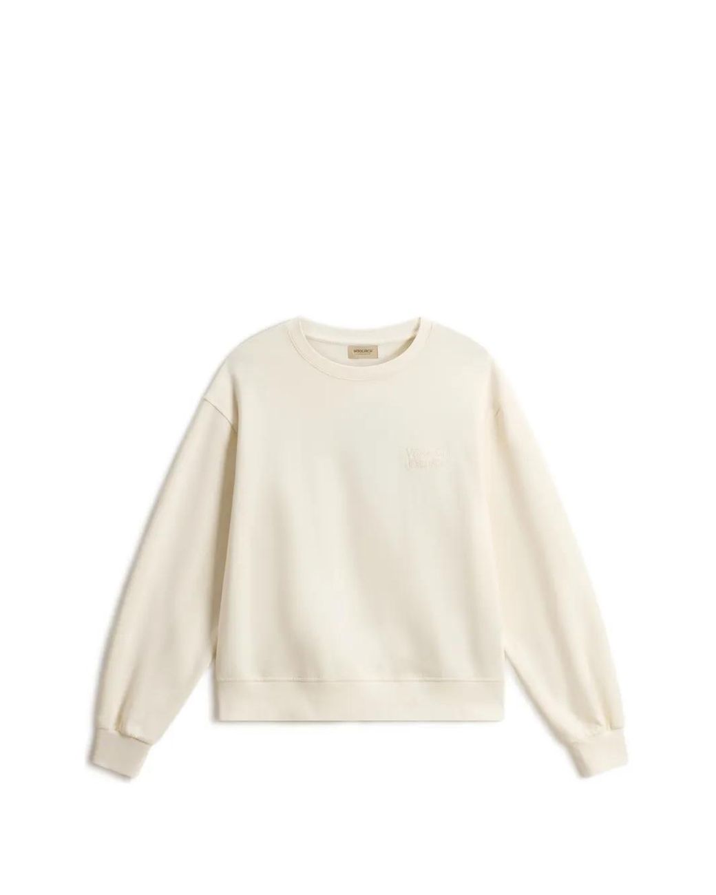 Woolrich Natural Logo-Embroidered Crew-Neck Sweatshirt