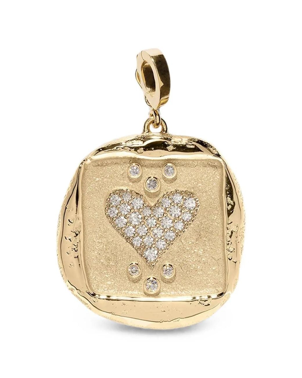 Azlee Metallic Amour Diamond Coin Pendant