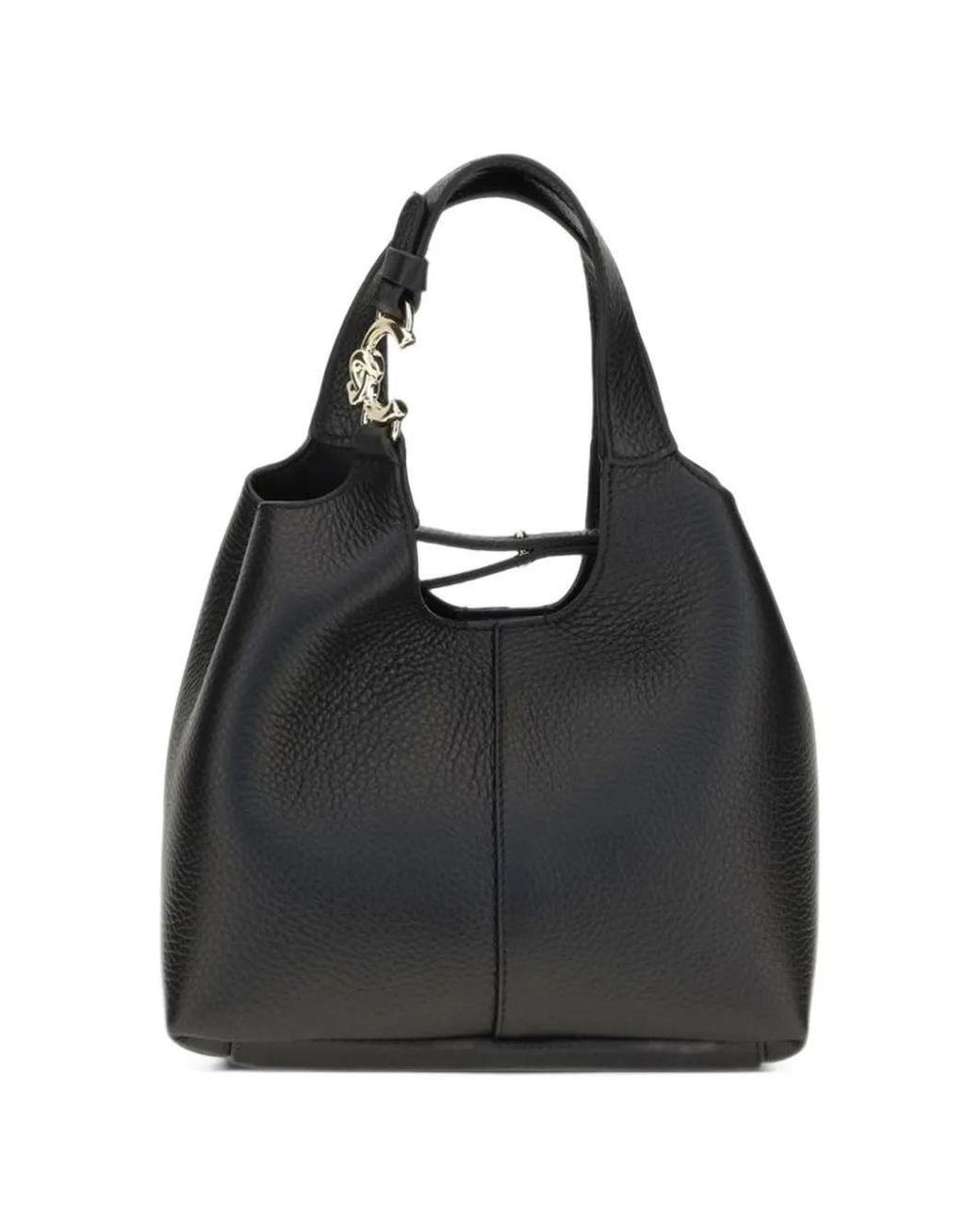 Coccinelle Black C-Easy Grainy Leather Small Tote Bag