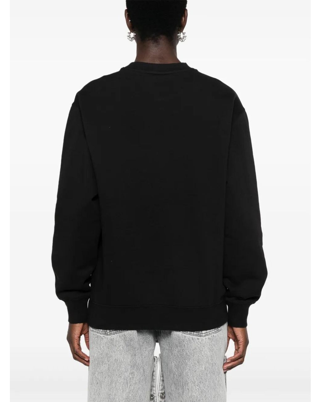 Carhartt Black Logo-Embroidered Cotton Sweatshirt