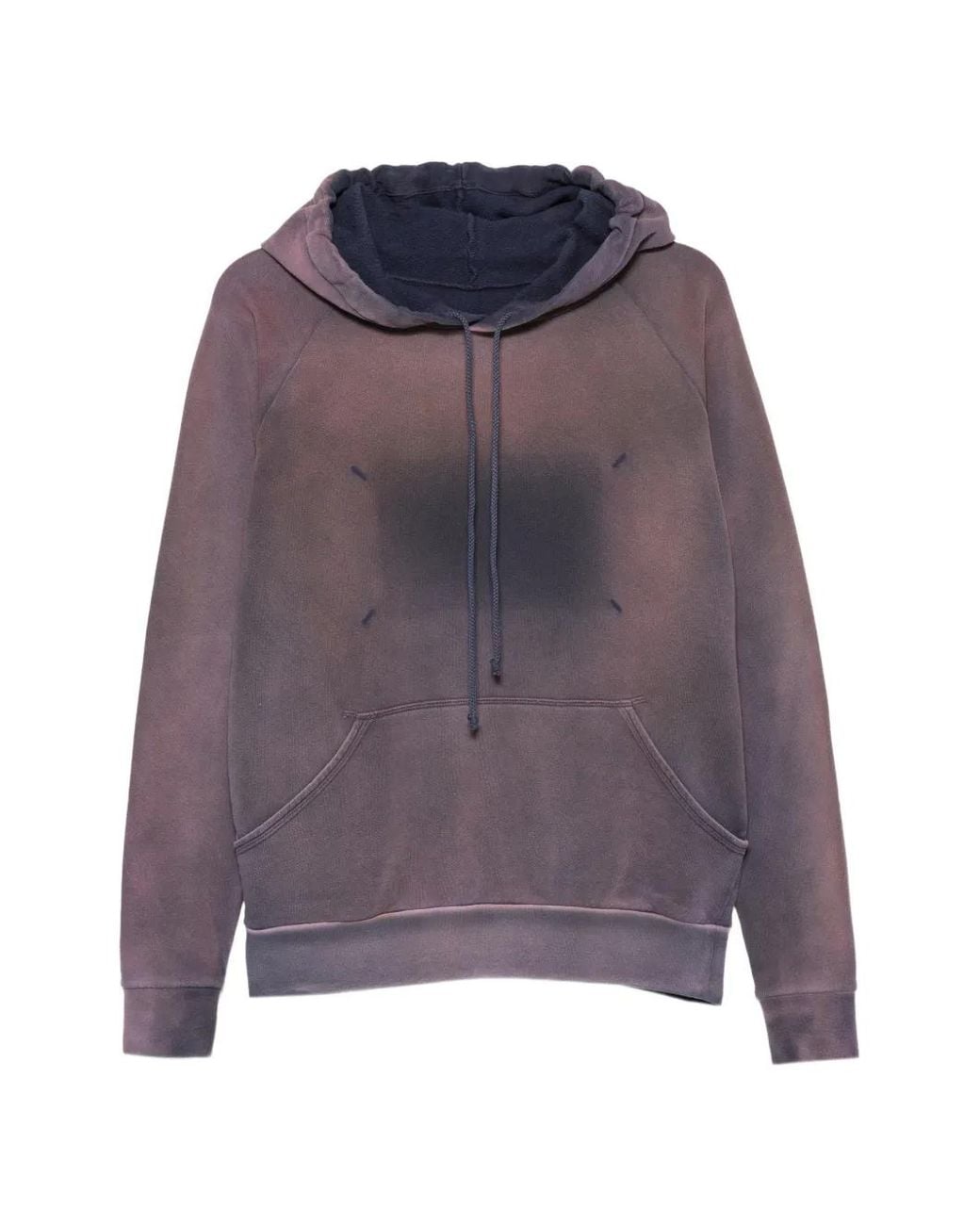 Maison Margiela Purple Four-Stitch Faded Hoodie