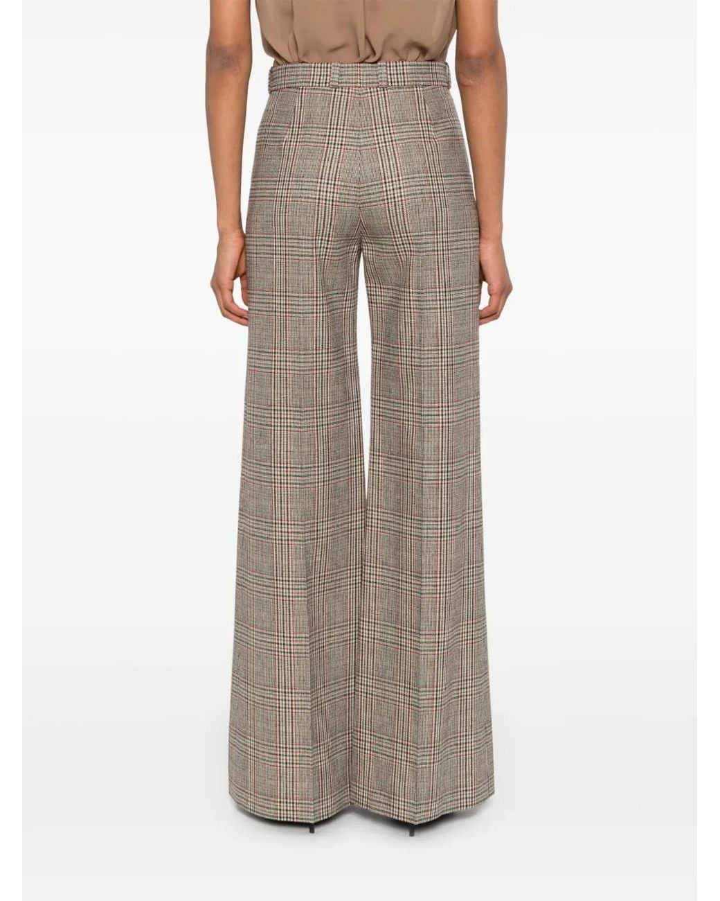 Chloé Natural Prince Of Wales-Check Trousers