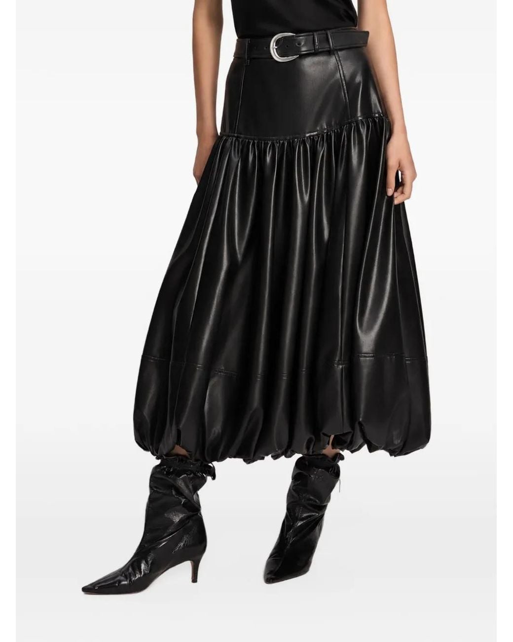 Cinq À Sept Black Eleanor Bubble Midi Skirt