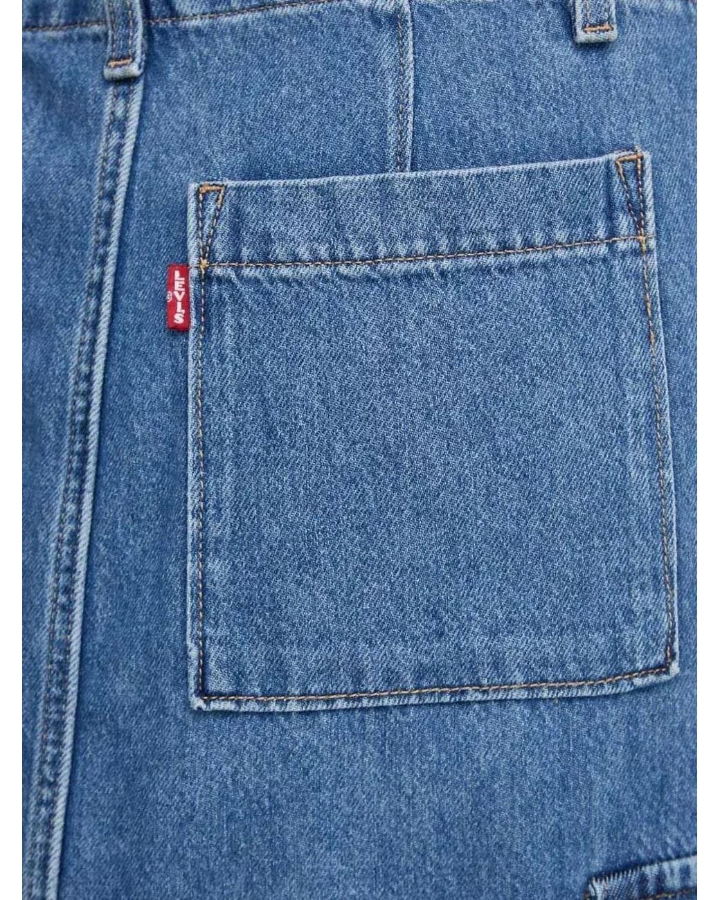 Levi's Blue Cargo Midi Skirt