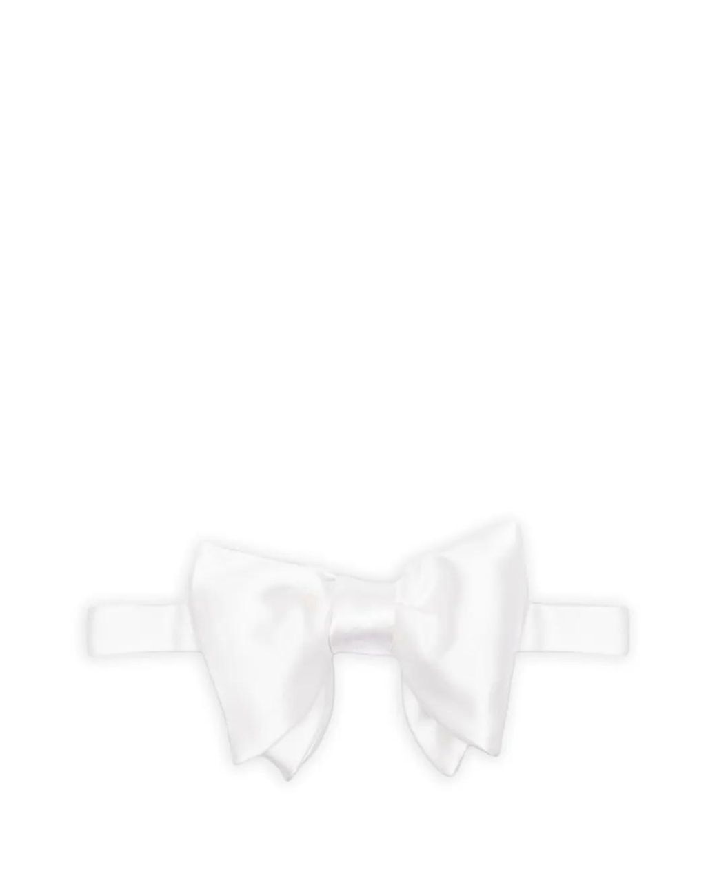 Tom Ford White Satin Pre-Tied Bow Tie for men