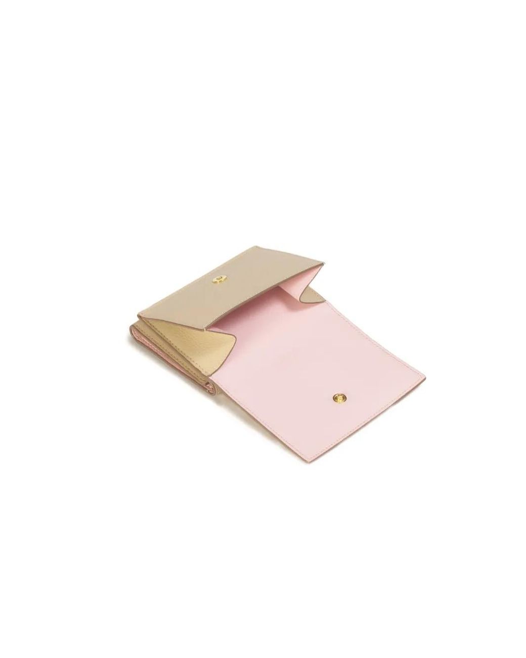 Marni Natural Embroidered Trifold Leather Wallet