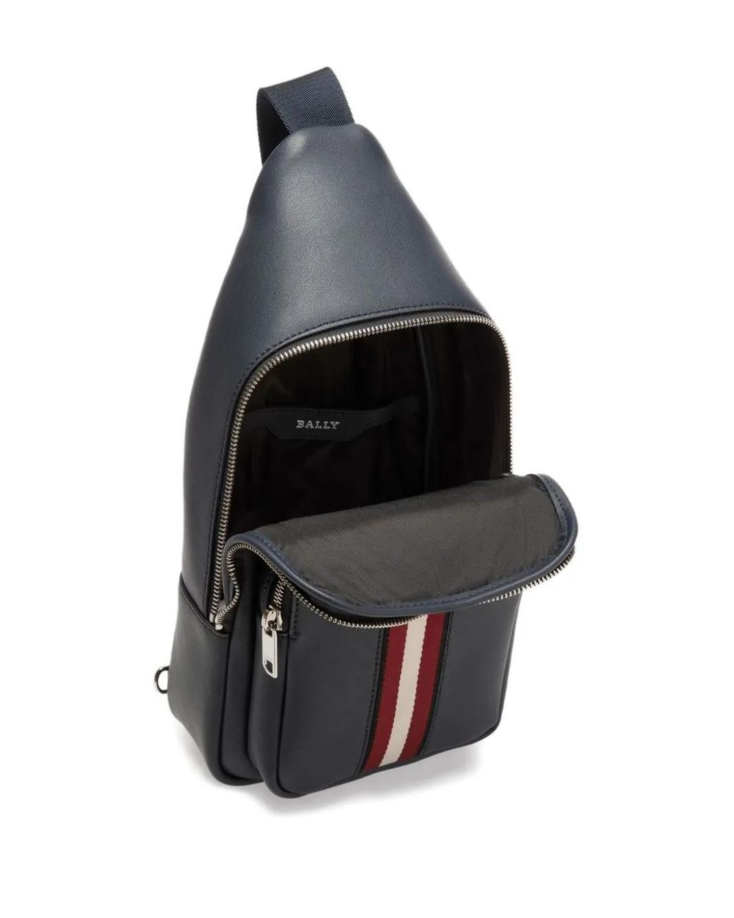Bally Ribbon-Detail Leather Sling Bag in Blue for Men | Lyst