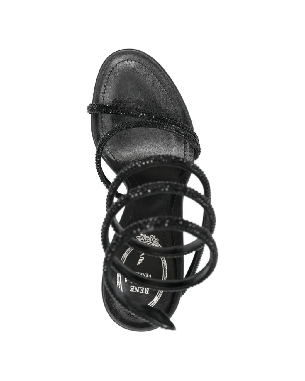 Rene Caovilla Black Margot Sandals