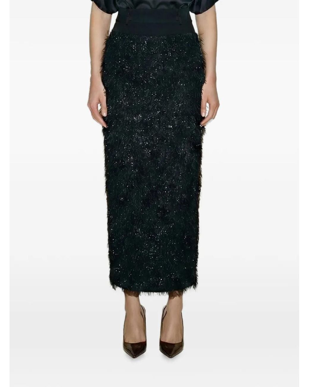 ATOIR Black Nina Fringe Skirt