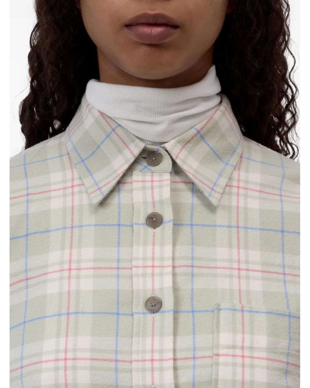 Closed White Check-Print Oversized Shirt
